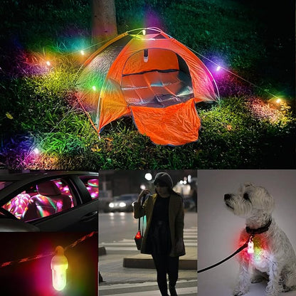 USB Mini LED Lantern, 2 Pack Waterproof EDC Keychain LED Flashlight - Image 8