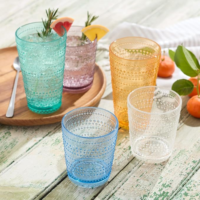 Santa Fe Blue Set of 6 Premium Acrylic DOF Glasses 16 oz – Unbreakable Drinkware - Image 6