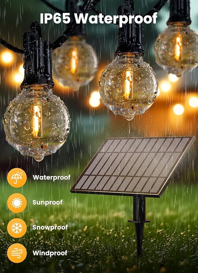 Brightown 38FT Solar String Lights Outdoor - Image 3