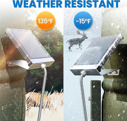 POWOXI 12V Solar Panel for Deer Feeder: 1.7W Waterproof Solar Battery Charger - Image 3