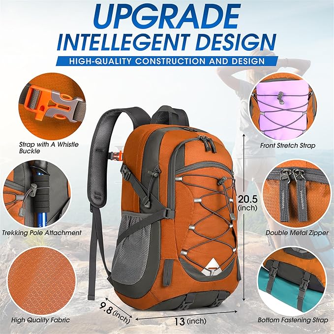 IGOLUMON Hiking Backpack 40L Packable Lightweight Camping Backpack Men Women - Image 2