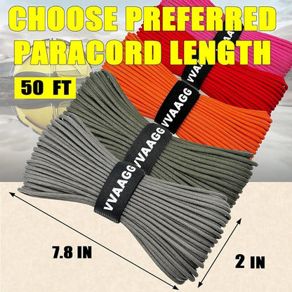 VVAAGG 1000 Paracord Rope, 50ft 12 Strand Parachute Cord - Image 3