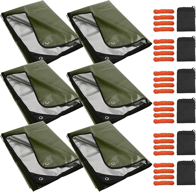 RedSwing 6 Pack Heavy Duty Waterproof Emergency Thermal Tarp, Insulated by RedSwing