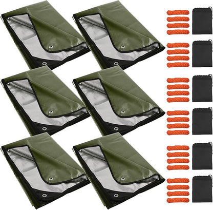 RedSwing 6 Pack Heavy Duty Waterproof Emergency Thermal Tarp, Insulated by RedSwing
