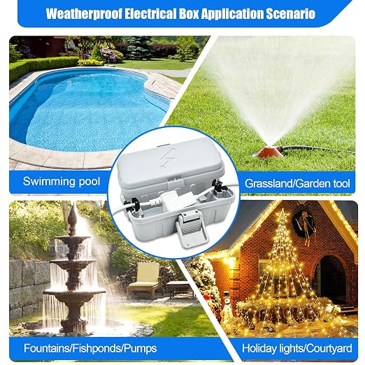 Hrensaw Small Weatherproof Electrical Connection Box, Outdoor Electrical Box - Image 7