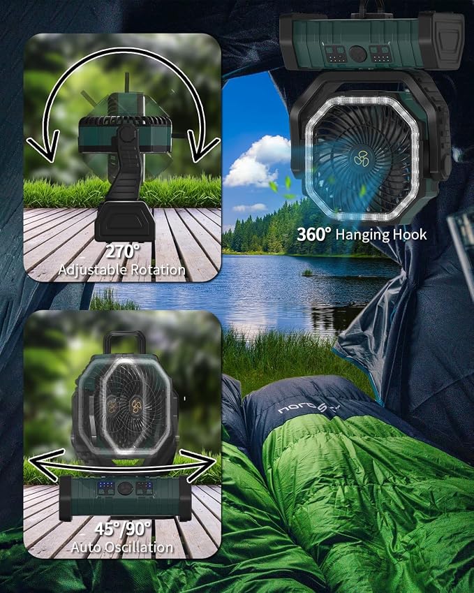 ADUST Camping Battery Operated Powered Fan - Image 6