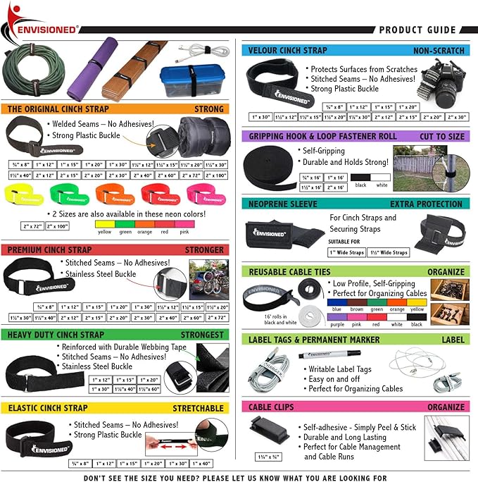 Reusable Cinch Straps 2" x 15" - Image 6