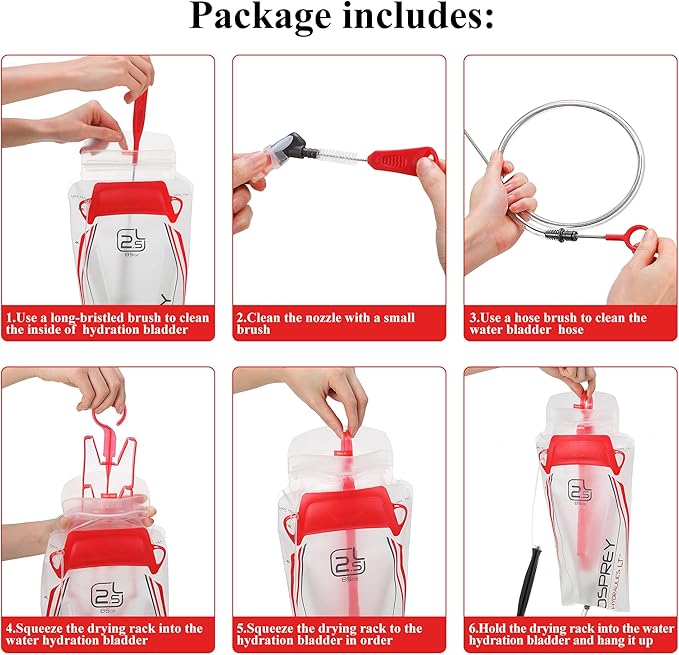 Patelai 2 Set 8 in 1 Hydration Bladder Cleaning Kit Includes 3 Different - Image 7