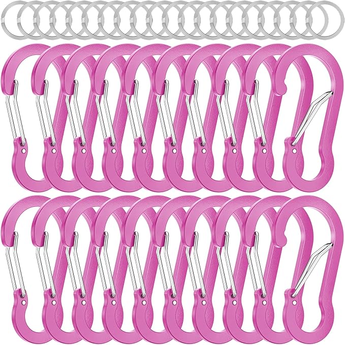 sprookber 2" Small Carabiner Clip, D Ring Caribeener, Spring Snap Hook by Sprookber