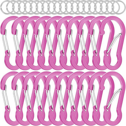 sprookber 2" Small Carabiner Clip, D Ring Caribeener, Spring Snap Hook by Sprookber