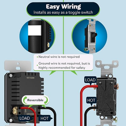 TOPGREENER PIR Motion Sensor Light Switch, Occupancy & Vacancy Motion Sensor - Image 3