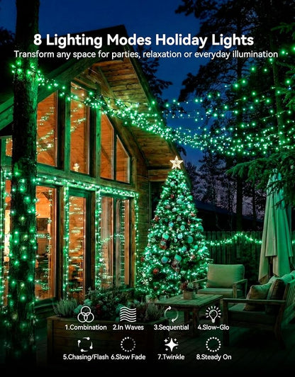 LitHome 99FT 300 LED String Lights Outdoor Indoor, 8 Modes Waterproof Christmas - Image 2
