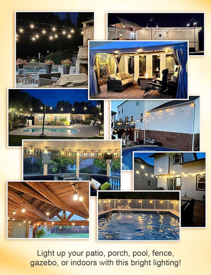 XMCOSY+ 48FT Outdoor String Lights Waterproof - Image 6