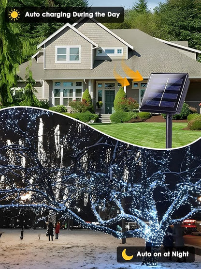 6 Pack 600 LED Solar String Lights - Image 2