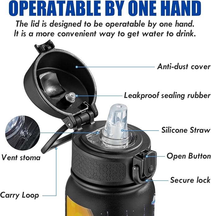 OLDLEY 20 Oz Insulated Stainless Steel Water Bottle - Image 2