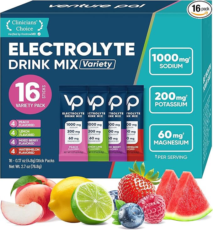 Venture Pal High Sodium Sugar-Free Electrolyte Powder Packets by VenturePal