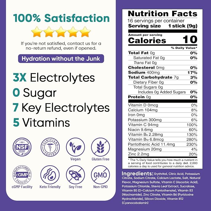 Venture Pal Sugar Free Electrolyte Powder Packets - Image 7