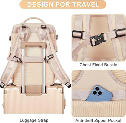 coofay Carry On Backpack Flight Approved Personal Item Travel Backpack - Image 8