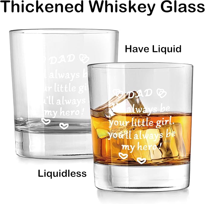 Nogrit Dad Gifts from Daughter Whiskey Glasses 10 oz, Dad Gifts - Image 5
