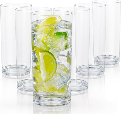 Zulay Kitchen Plastic Drinking Glasses – 16oz Acrylic Shatterproof Water Cups by ZulayKitchen