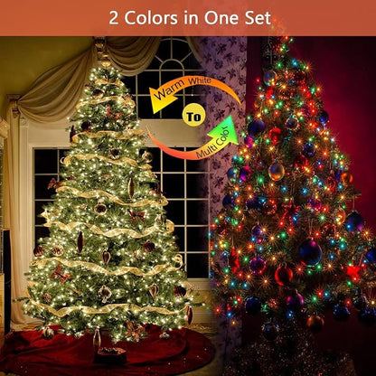 2 Pack 480 LED Solar Chrismas Lights Outdoor, 170 FT Solar String Lights - Image 2