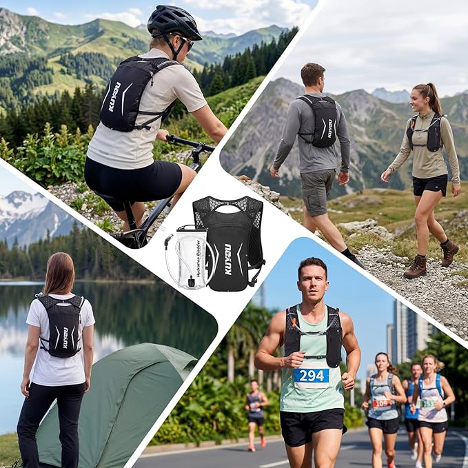 KUYOU Running Vest for Women & Men, Lightweight Hydration Backpack - Image 7