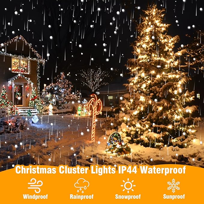 ASENEK Connectable Christmas String Lights 66FT 200 LED 8 Modes - Image 3