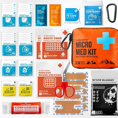 EVERLIT Mini First Aid Kit, Ultralight Compact Water-Resistant Hiker Medical Kit - Image 3