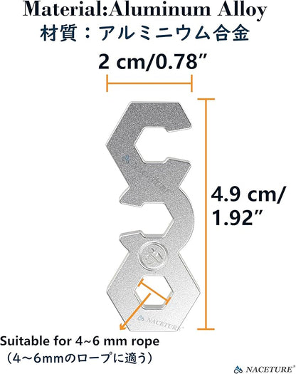 NACETURE Aluminum Alloy Rope Tensioner Tent Guyline Cord Adjuster - Image 5