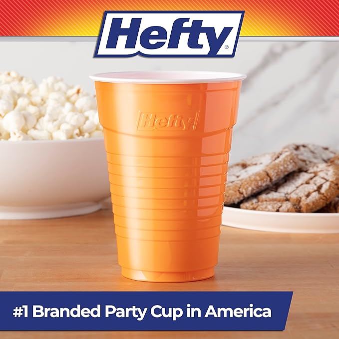 Hefty Party On Disposable Plastic Cups, 16 Ounce - Image 3