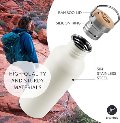 Bambaw 500 ml Stainless Steel Water Bottle, Non-Insulated Sports Stainless - Image 2