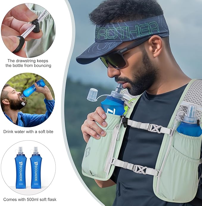 BECOJADDE Running Vest Hydration Backpack - Image 5