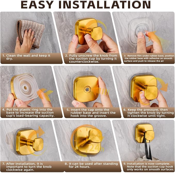 Heavy Duty Reusable Suction Cup Hooks - Image 7