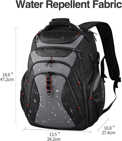 KROSER Travel Laptop Backpack 17.3 Inch XL Computer Backpack - Image 2