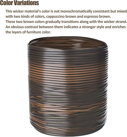 480 Ft Wicker Repair Kit, Plastic Wicker Repair Supplies, Gradient Dark Brown - Image 5