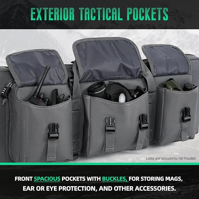 DULCE DOM 32/36/42/48/52 inch Double Rifle Case Soft Gun Bag - Image 4