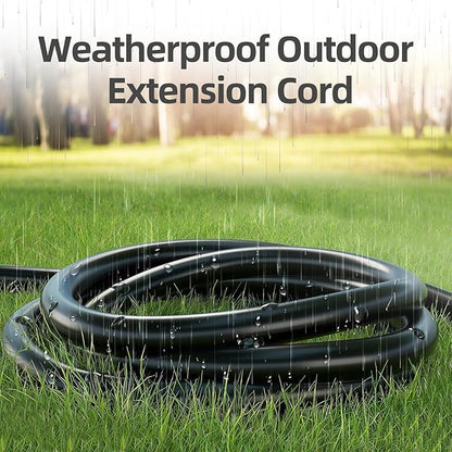 TiFFCOFiO Indoor Outdoor Extension Cord Waterproof, 10 Feet 3 Prong Power Cord - Image 3