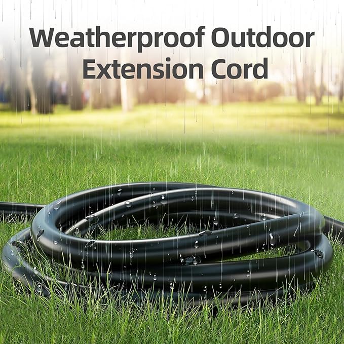 TiFFCOFiO Indoor Outdoor Extension Cord Waterproof, 3 Feet 3 Prong Power Cord - Image 4