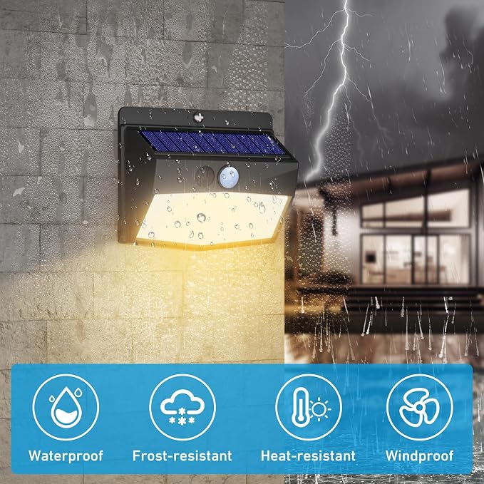 Peasur 1 Pack Solar Motion Lights Outdoor, Solar Security Light - Image 4