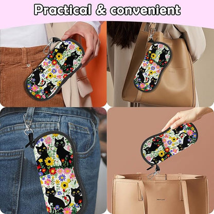 Glasses Case Sunglasses Eyeglass Soft Case Zipper Light Neoprene Pouch - Image 7