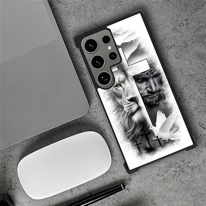 for Samsung Galaxy S24 Ultra Case, Lion Cross Jesus Christ Dove Pattern Graphic - Image 6