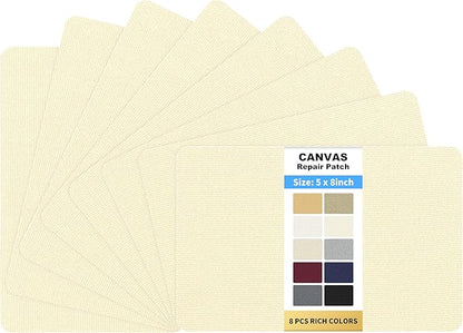 KING MOUNTAIN Canvas Repair Patch 5×8 Inch 8 Pcs Self-Adhesive Waterproof by ForABetterHomeLife