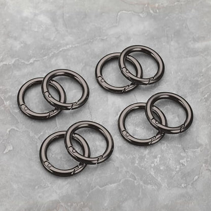 Gkeygo Key Ring Clip, 4/5 Inch Keychain Rings, 8 Pack Round Carabiner Clip - Image 7