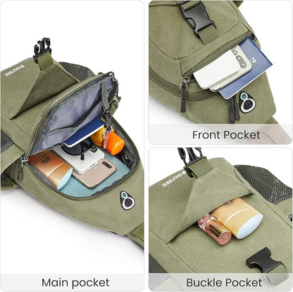 G4Free Canvas Sling Bag Crossbody Backpack - Image 5