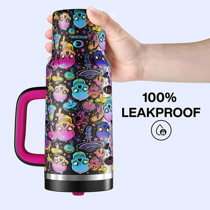 ENCOOL 40 oz Tumbler with Handle and Straw: Stainless Steel Insulated Tumbler - Image 4
