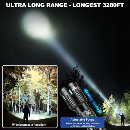 Esgreen Rechargeable Flashlights High Lumens 100000 Single 2 Modes, Super - Image 5