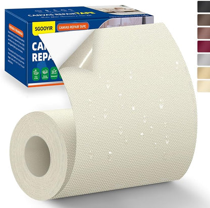 Self-Adhesive Canvas Repair Tape, Fabric Patch Repairs Kit by Sgooyir