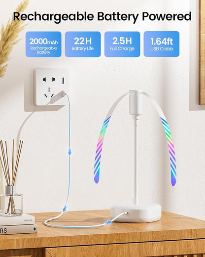 Edvision 4 Pack Food Table Fan, 2000mAh USB Powered Rechargeable Food Fan - Image 2