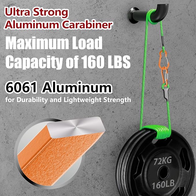 sprookber 2" Small Carabiner Clip, D Ring Caribeener, Spring Snap Hook - Image 5