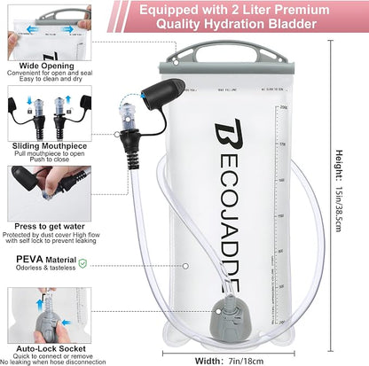 BECOJADDE Running Vest Hydration Backpack - Image 5